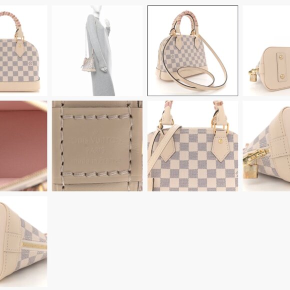 Louis Vuitton Alma BB Damier Azur with Braided Handles (Model: N45294) - Picture 11 of 11